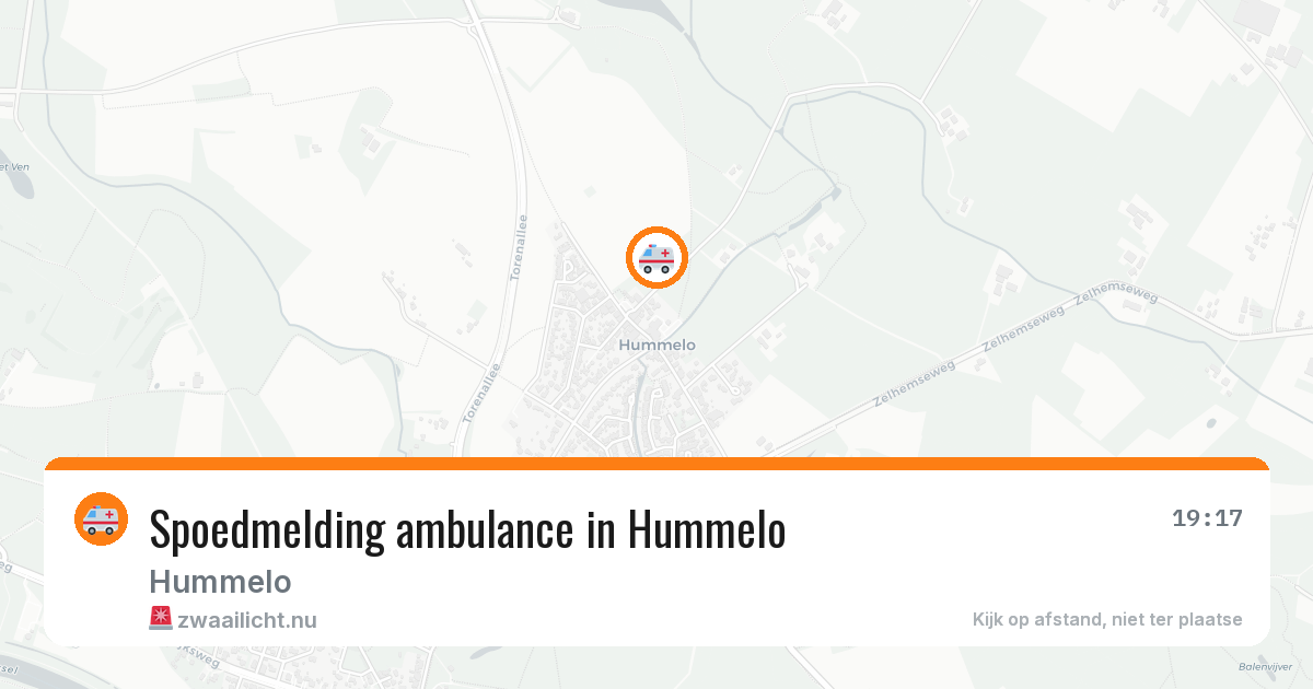 Spoedmelding ambulance in Hummelo — 12 jul 2026