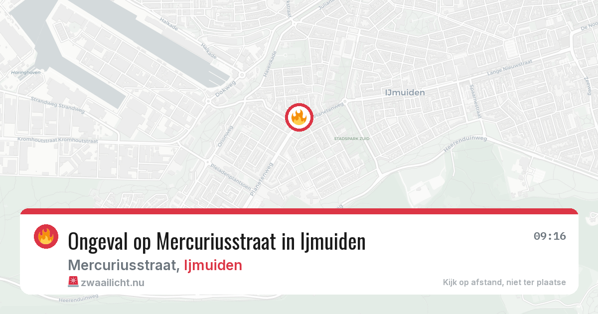 Ongeval op Mercuriusstraat in Ijmuiden — 21 mrt 2026