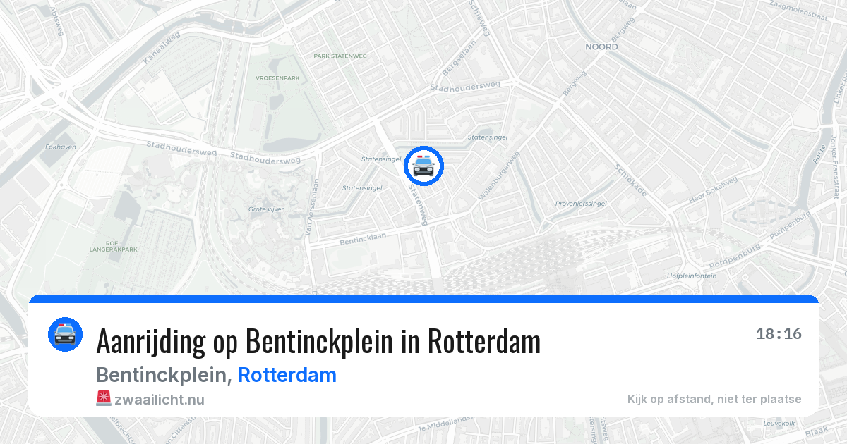 Aanrijding op Bentinckplein in Rotterdam — 20 mrt 2026
