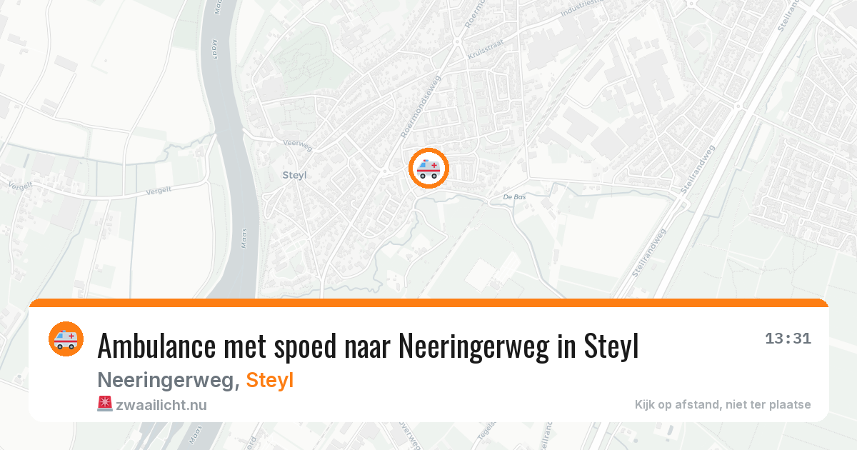 Ambulance met spoed naar Neeringerweg in Steyl — 21 jul 2026