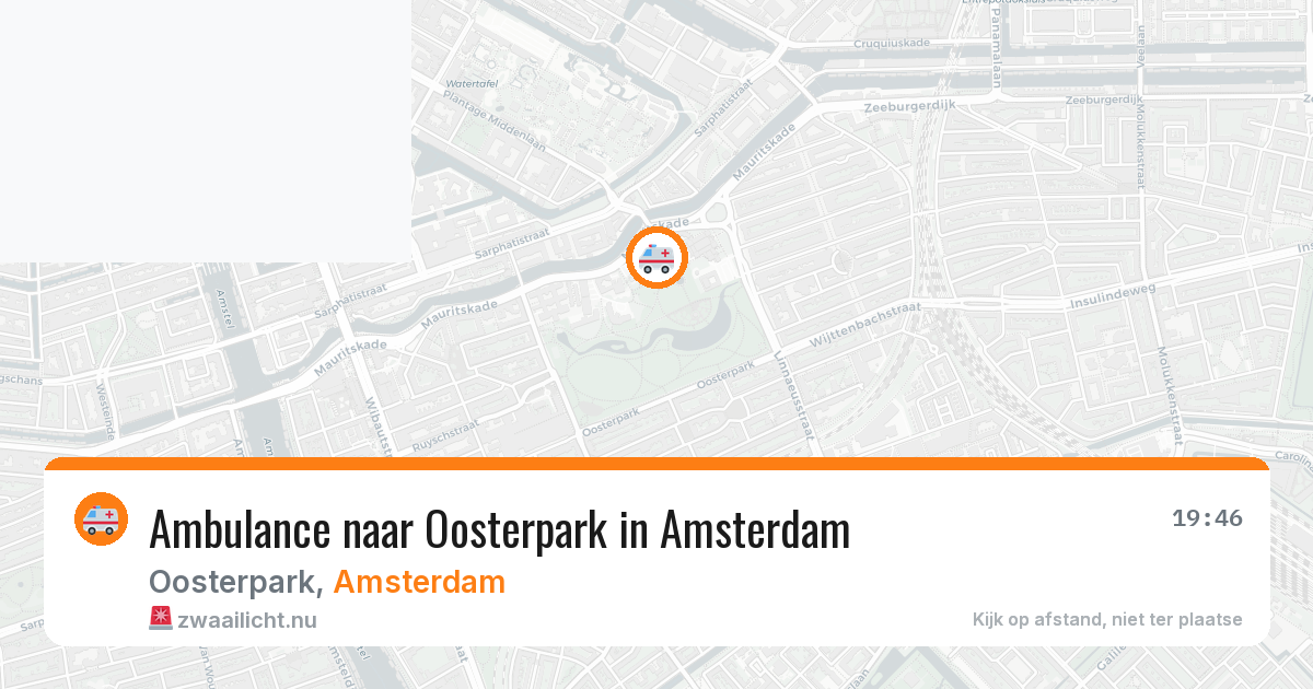 Ambulance naar Oosterpark in Amsterdam — 10 jul 2026