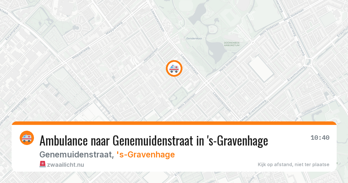 Ambulance naar Genemuidenstraat in 's-Gravenhage — 19 jul 2026