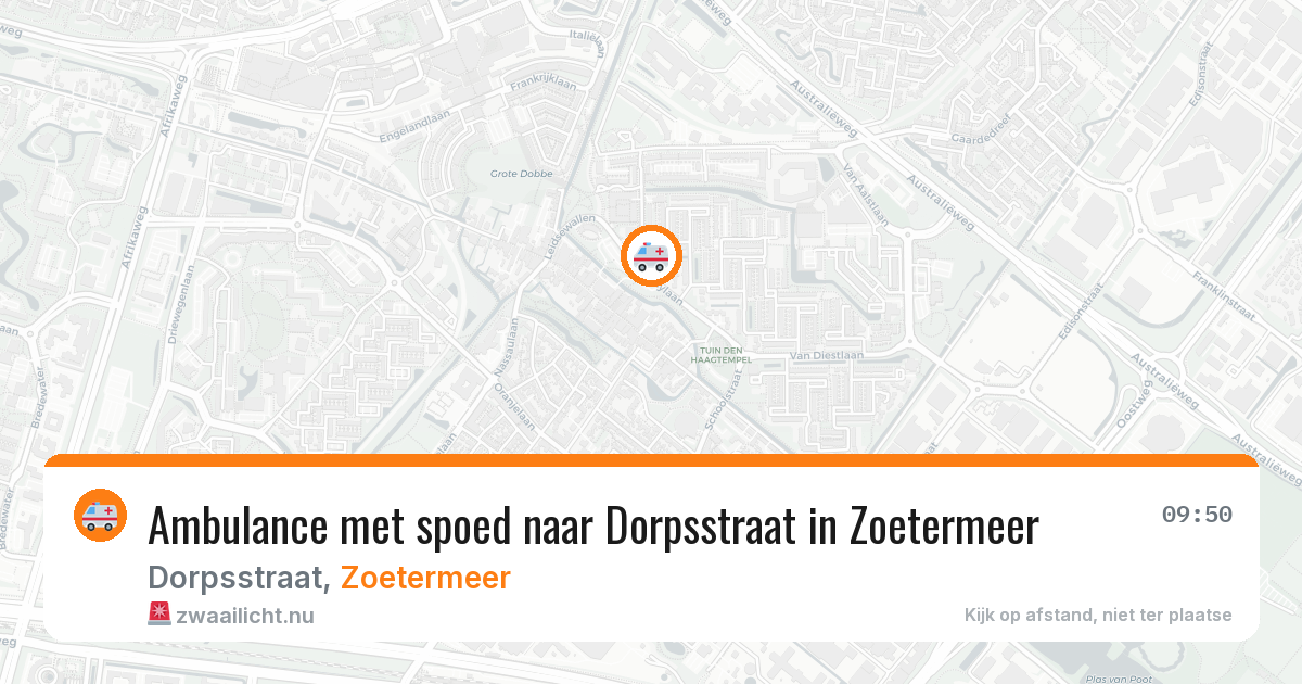 Ambulance met spoed naar Dorpsstraat in Zoetermeer — 14 jul 2026