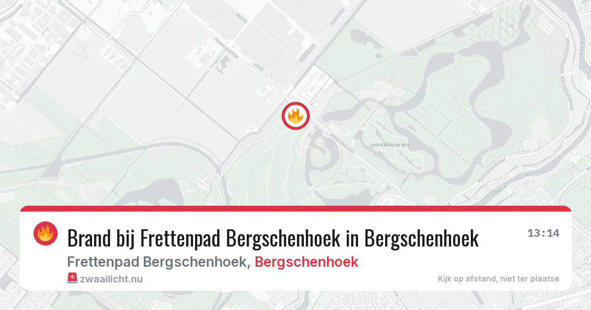 Brand bij Frettenpad Bergschenhoek in Bergschenhoek — 22 jul 2026