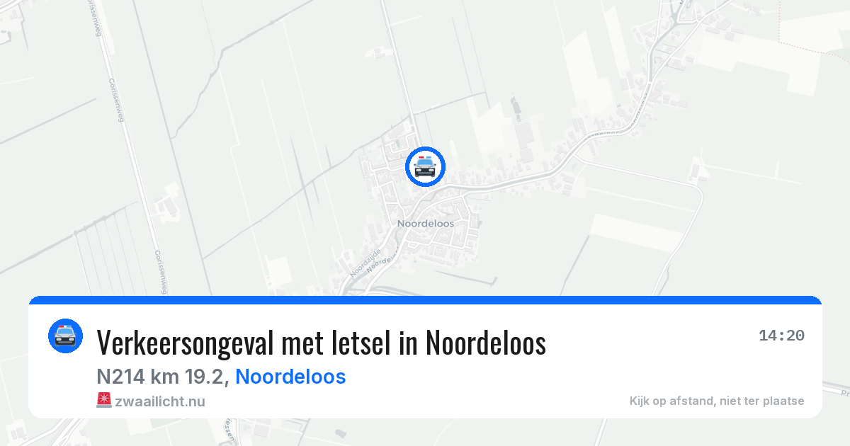 Verkeersongeval met letsel in Noordeloos — 8 mei 2026