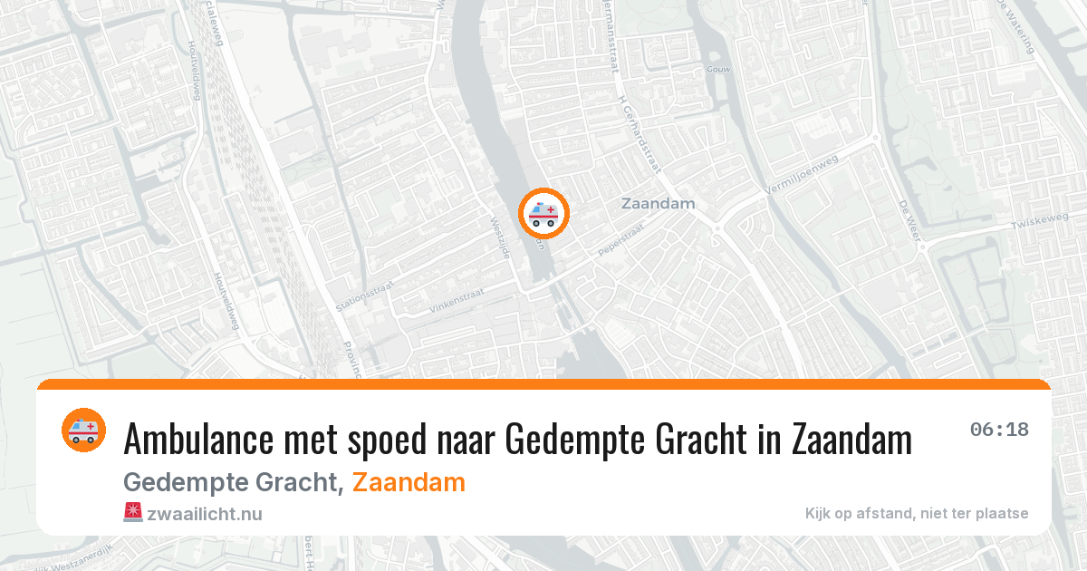 Ambulance met spoed naar Gedempte Gracht in Zaandam — 14 jul 2026