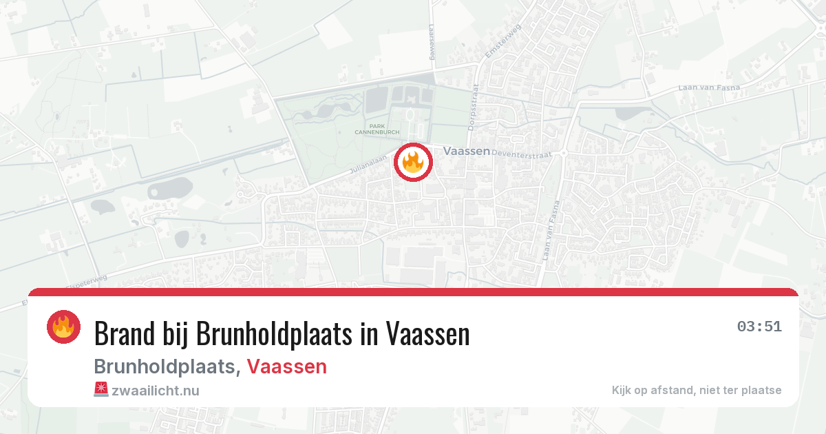 Brand bij Brunholdplaats in Vaassen — 21 apr 2026