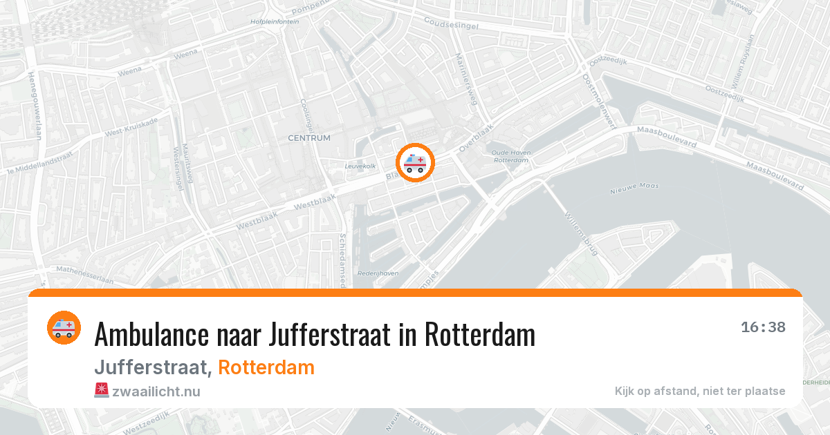 Ambulance naar Jufferstraat in Rotterdam — 12 jul 2026