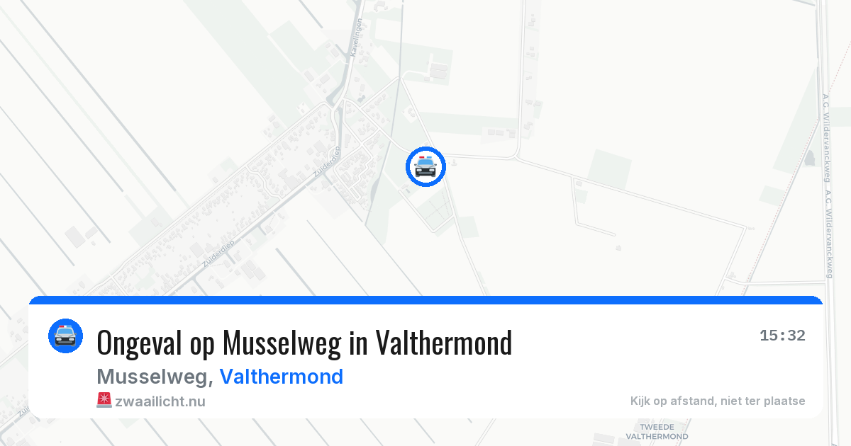 Ongeval op Musselweg in Valthermond — 7 apr 2026