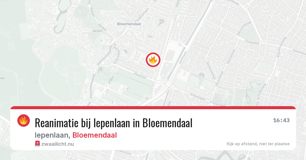 Reanimatie bij Iepenlaan in Bloemendaal — 16 mrt 2026