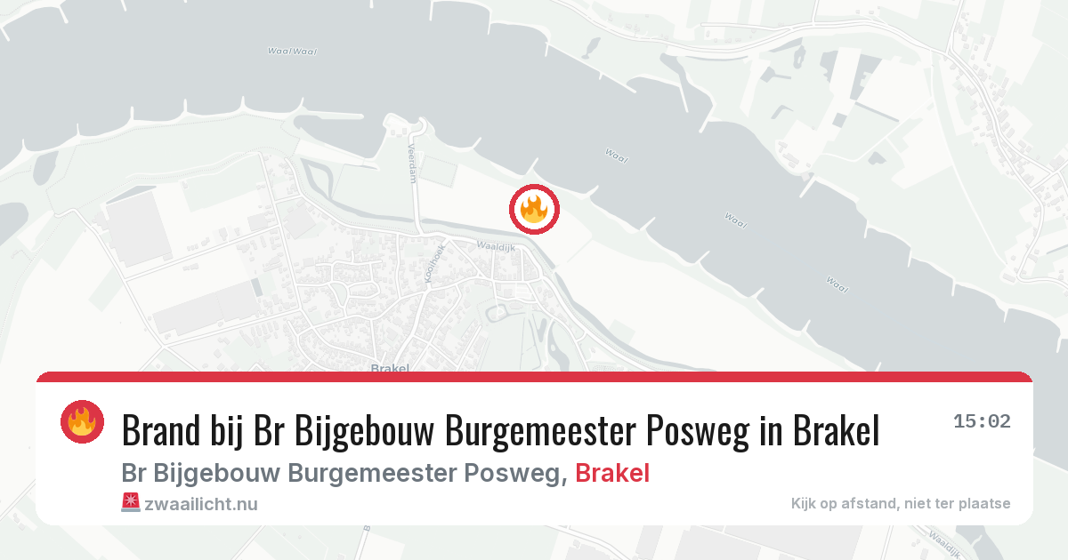 Brand bij Br Bijgebouw Burgemeester Posweg in Brakel — 9 feb 2026