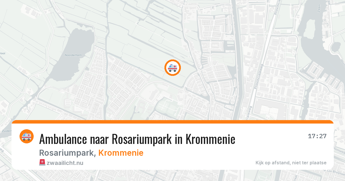 Ambulance naar Rosariumpark in Krommenie — 13 jul 2026