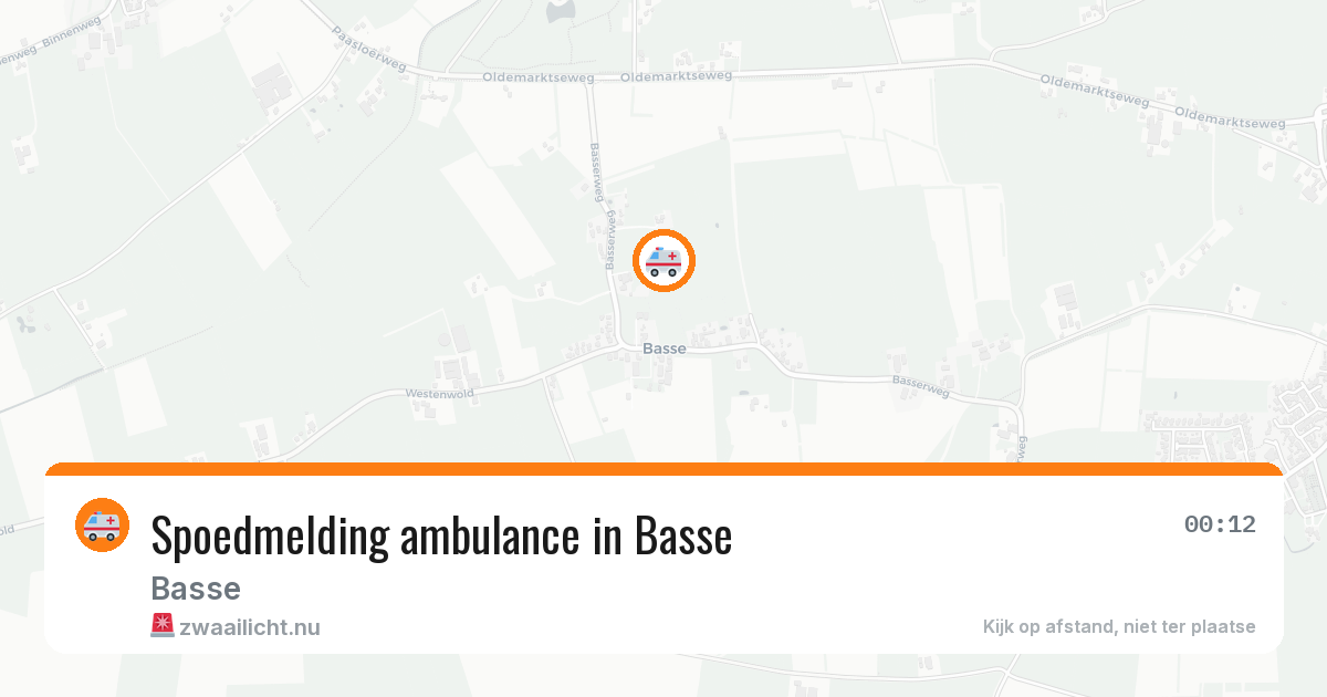Spoedmelding ambulance in Basse — 14 mei 2026