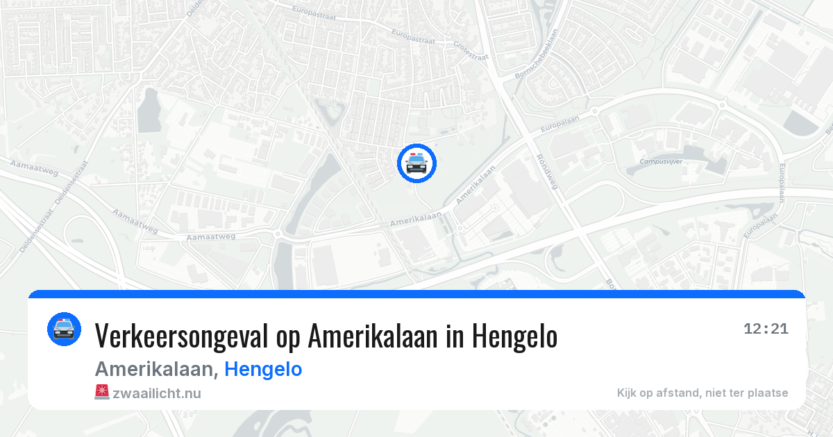 Verkeersongeval op Amerikalaan in Hengelo — 10 feb 2026