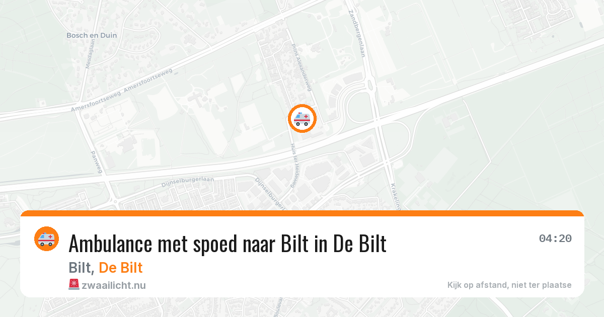 Ambulance met spoed naar Bilt in De Bilt — 4 apr 2026