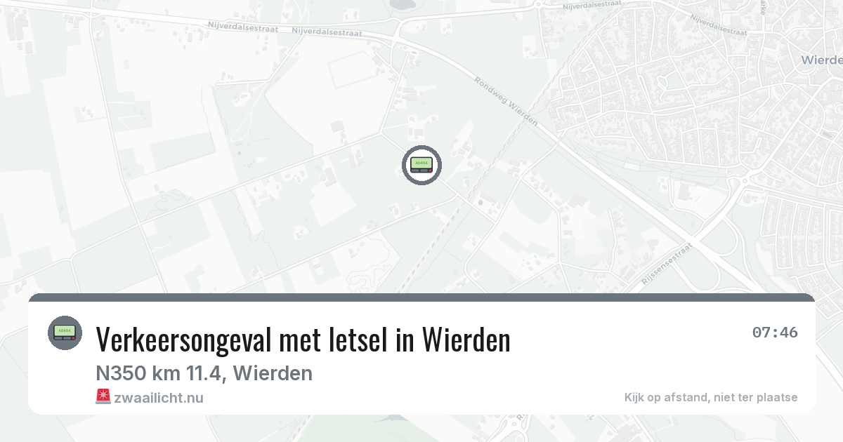 Verkeersongeval met letsel in Wierden — 15 mrt 2026