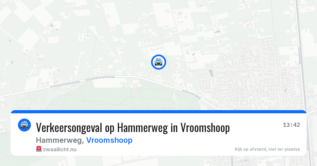 Verkeersongeval op Hammerweg in Vroomshoop — 27 jan 2026