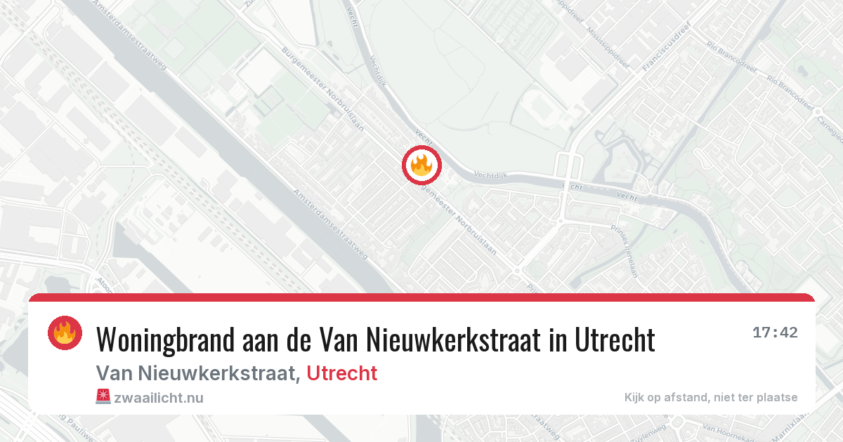 Woningbrand aan de Van Nieuwkerkstraat in Utrecht — 30 mei 2026