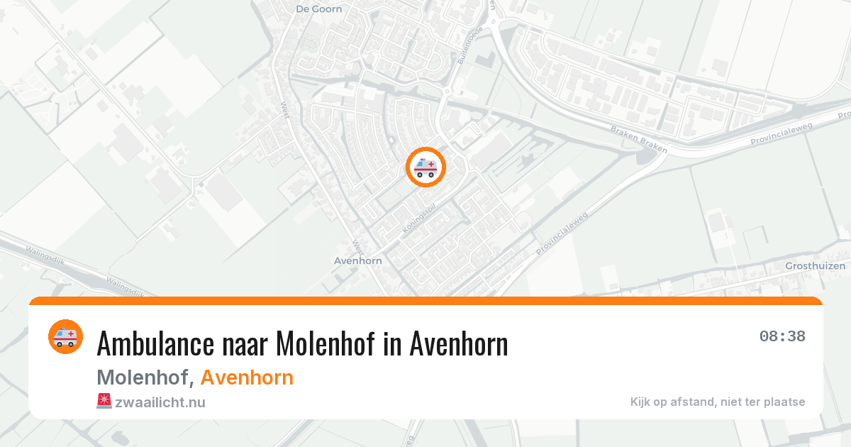Ambulance naar Molenhof in Avenhorn — 13 jul 2026