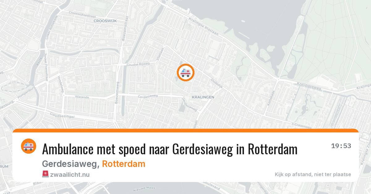 Ambulance met spoed naar Gerdesiaweg in Rotterdam — 24 mei 2026