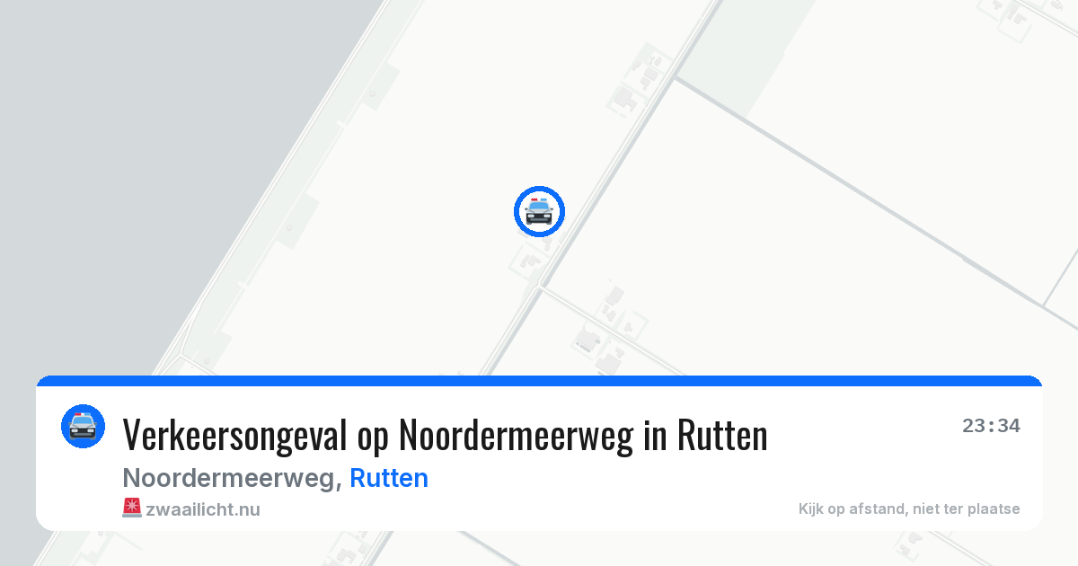 Verkeersongeval op Noordermeerweg in Rutten — 24 mei 2026