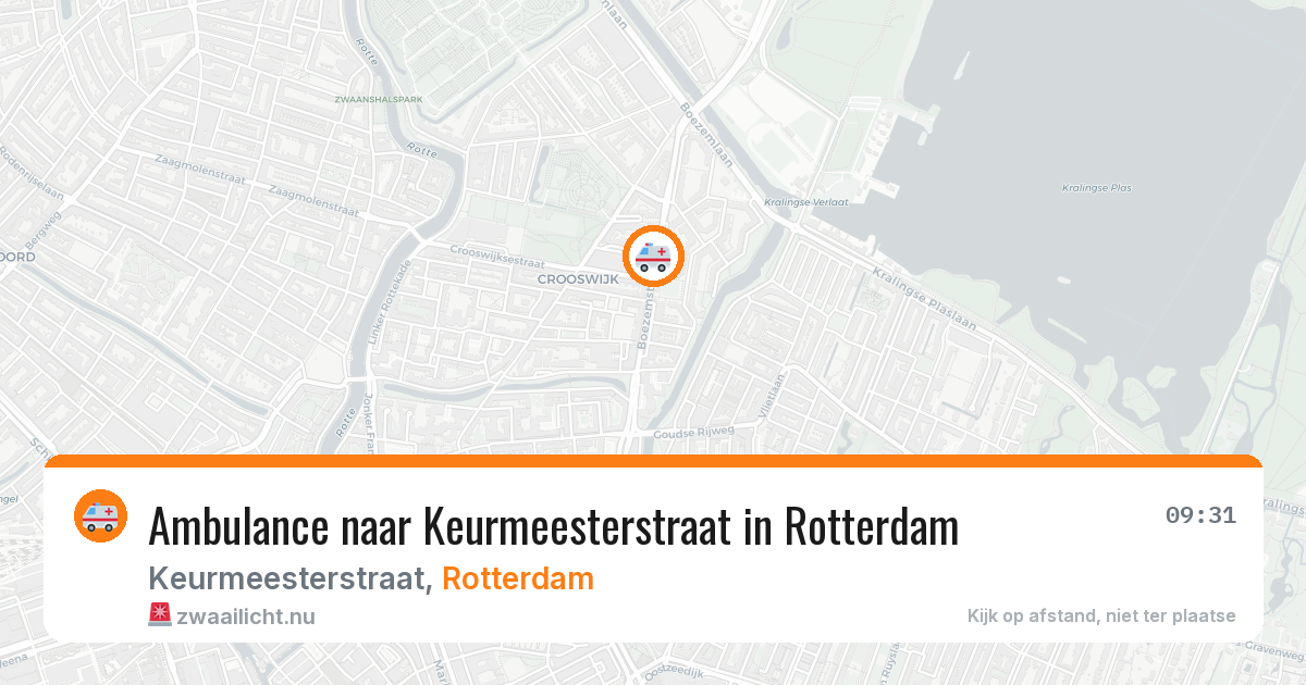 Ambulance naar Keurmeesterstraat in Rotterdam — 8 mei 2026