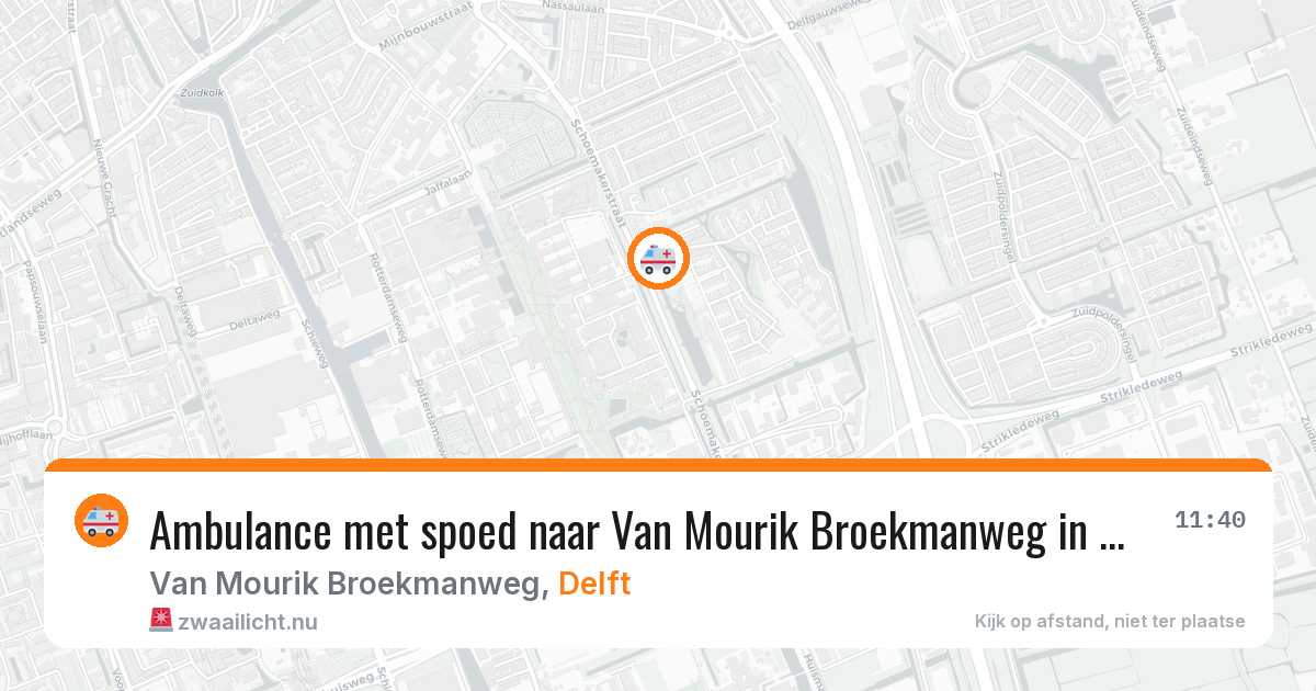 Ambulance met spoed naar Van Mourik Broekmanweg in Delft — 20 jan 2026