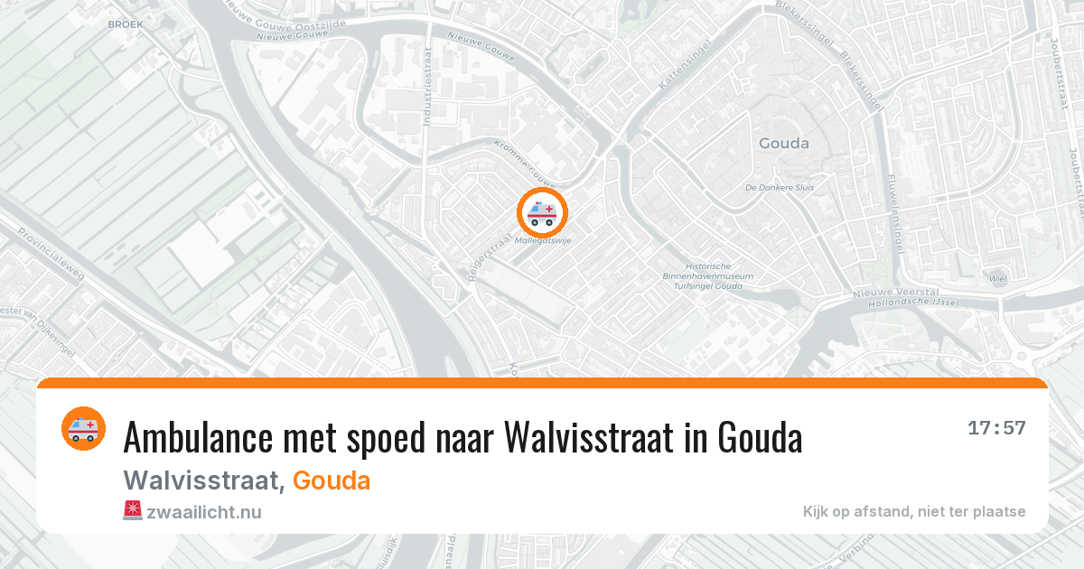Ambulance met spoed naar Walvisstraat in Gouda — 10 jul 2026