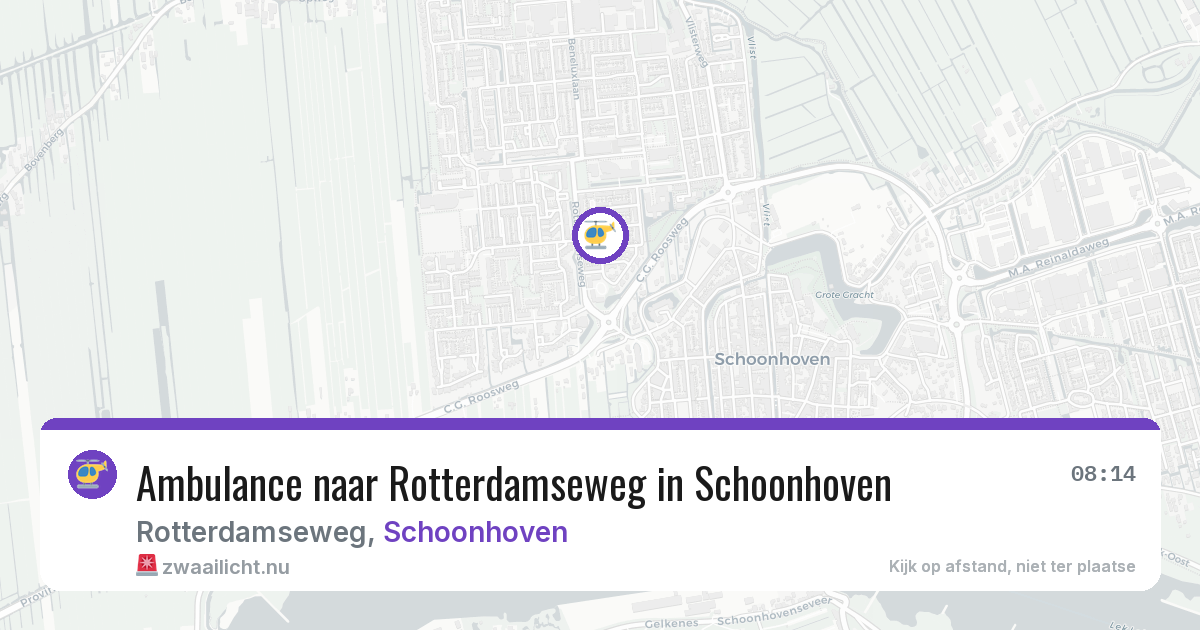 Ambulance naar Rotterdamseweg in Schoonhoven — 13 jul 2026