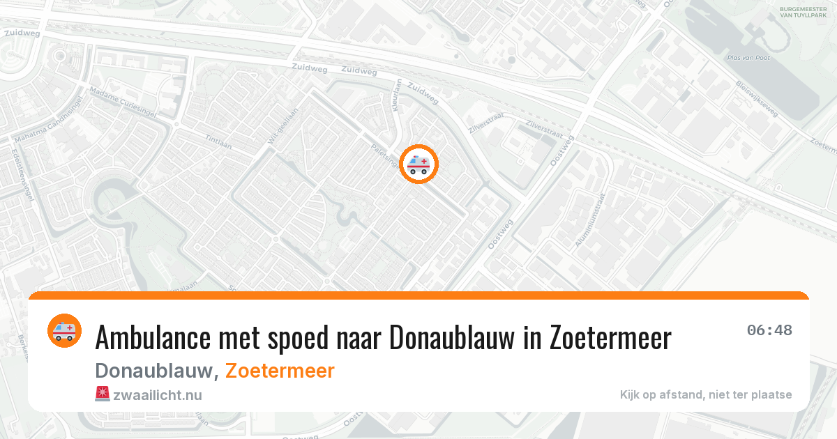 Ambulance met spoed naar Donaublauw in Zoetermeer — 17 jul 2026