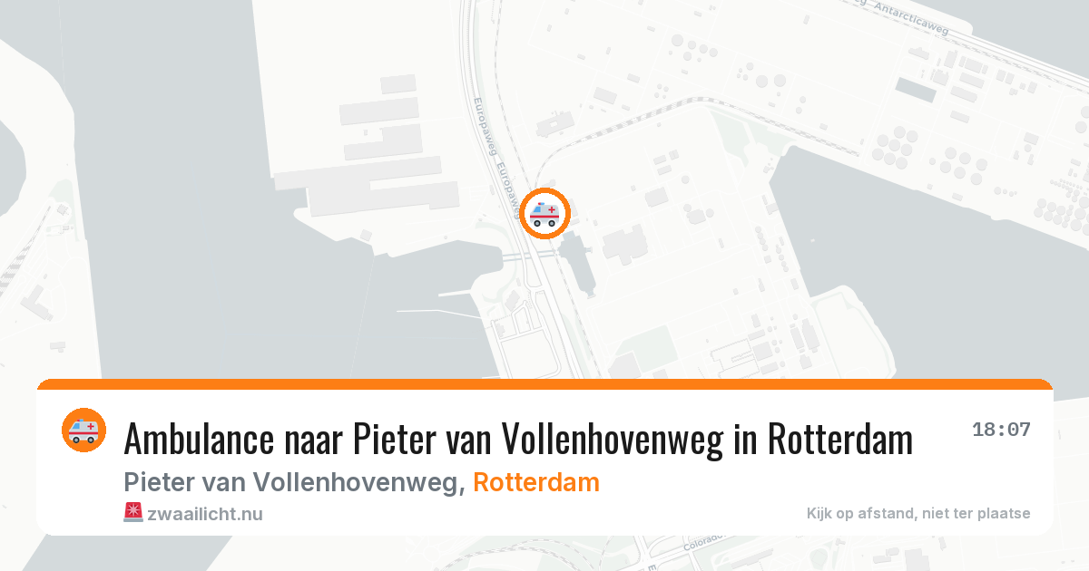 Ambulance naar Pieter van Vollenhovenweg in Rotterdam — 18 mrt 2026