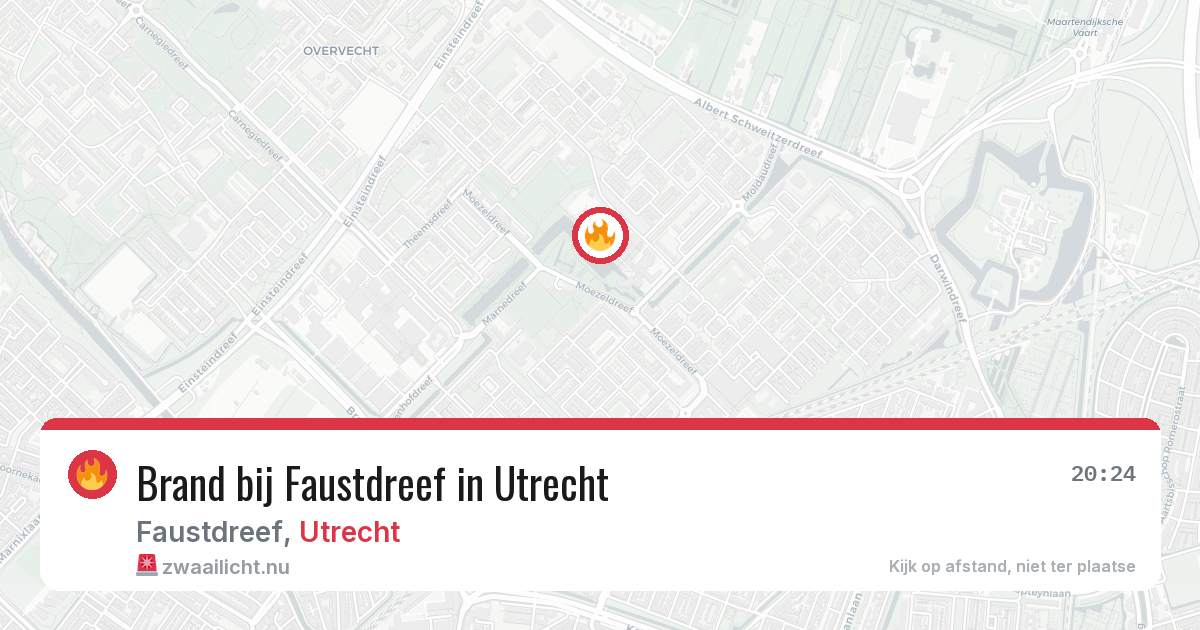 Brand bij Faustdreef in Utrecht — 17 mrt 2026