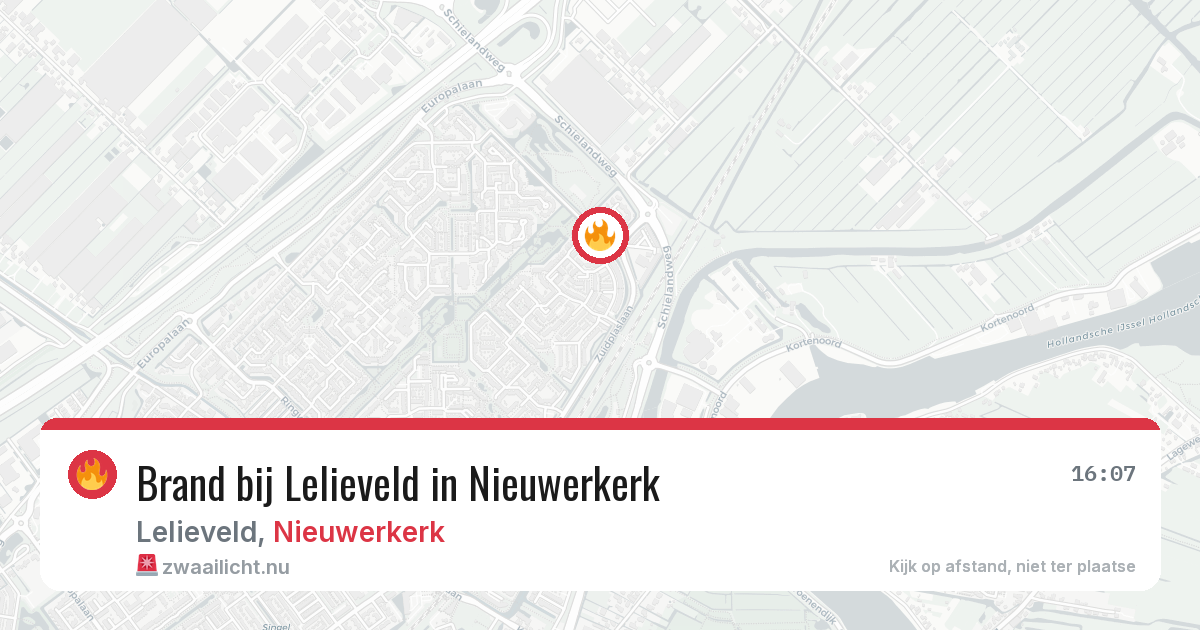 Brand bij Lelieveld in Nieuwerkerk — 21 mrt 2026