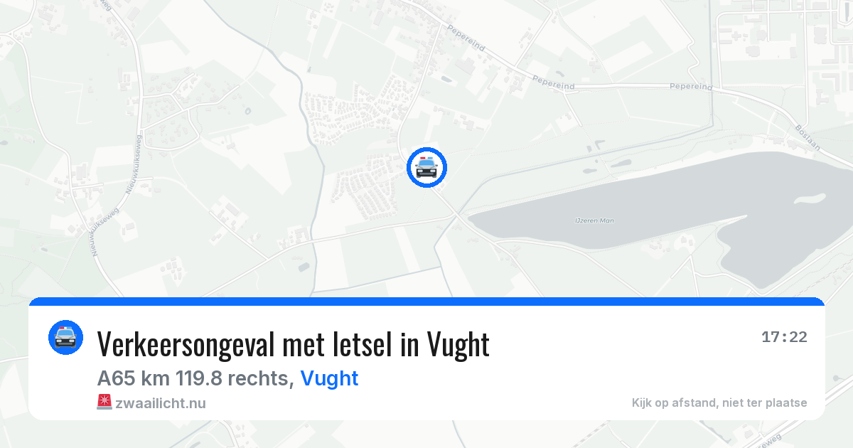 Verkeersongeval met letsel in Vught — 17 mrt 2026