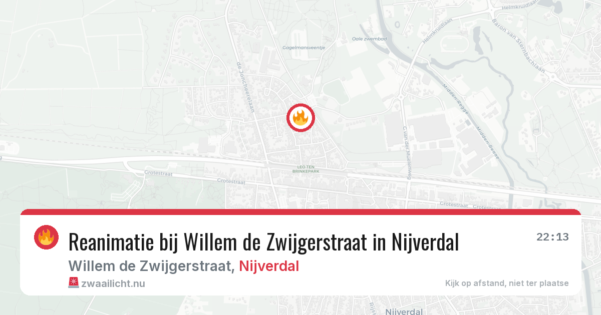 Reanimatie bij Willem de Zwijgerstraat in Nijverdal — 15 mrt 2026