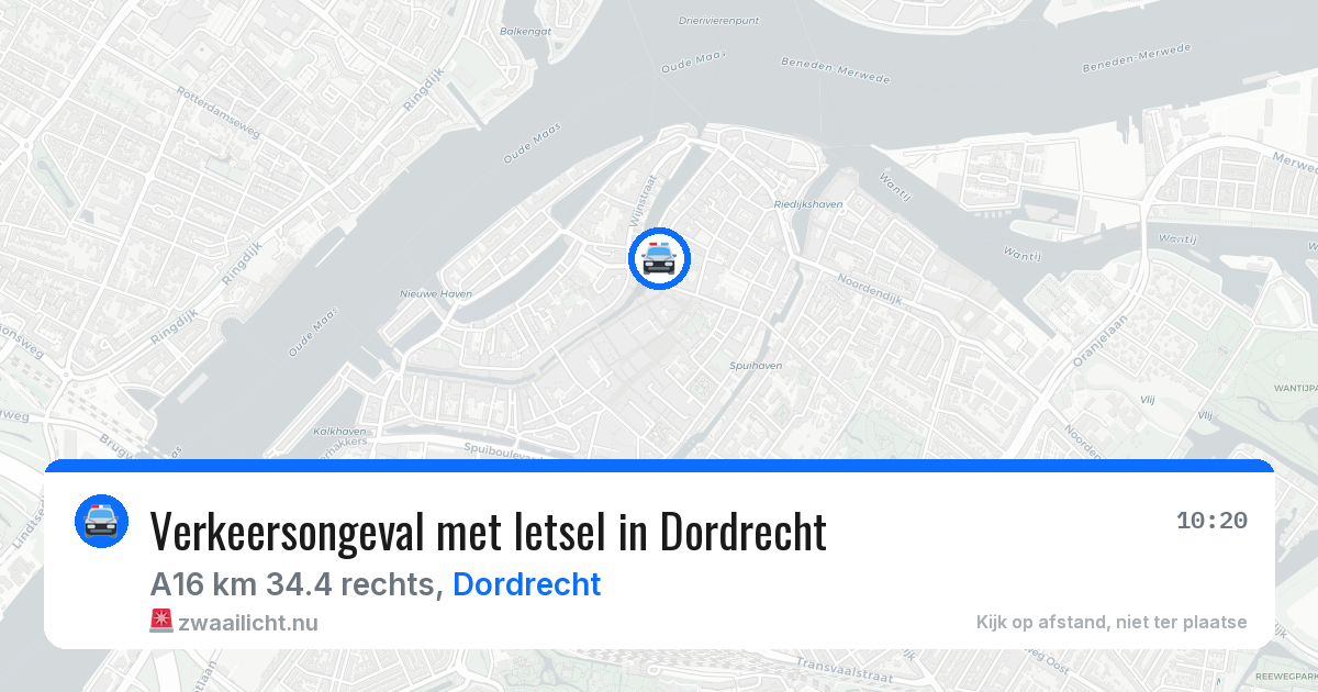 Verkeersongeval met letsel in Dordrecht — 24 jul 2026