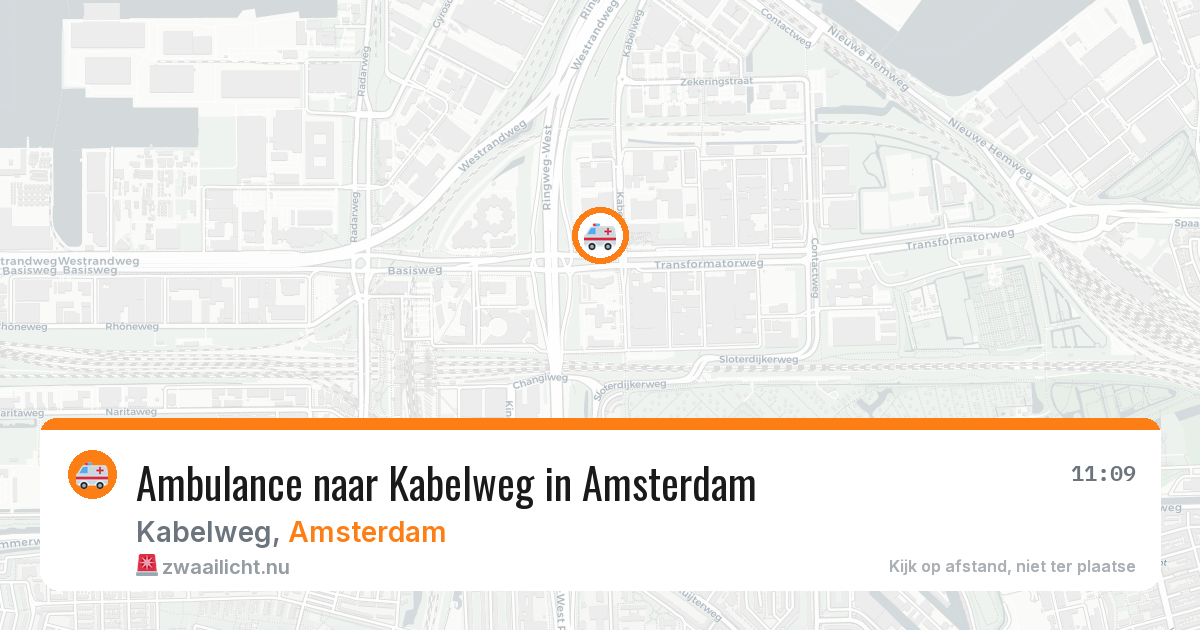 Ambulance naar Kabelweg in Amsterdam — 1 jun 2026