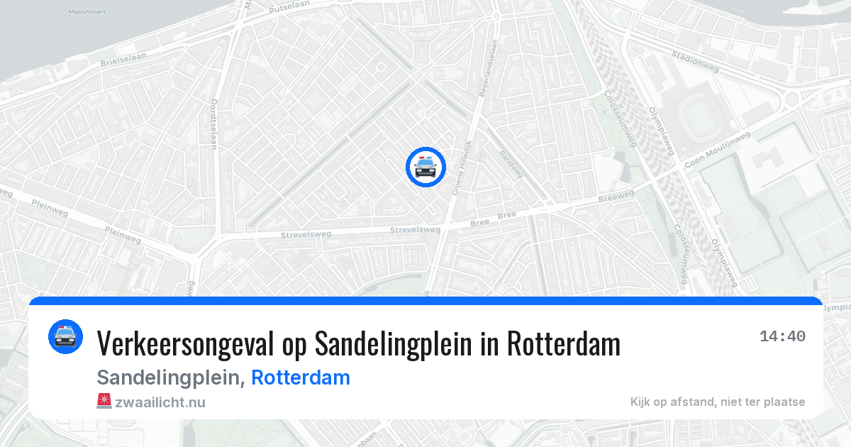 Verkeersongeval op Sandelingplein in Rotterdam — 20 mrt 2026