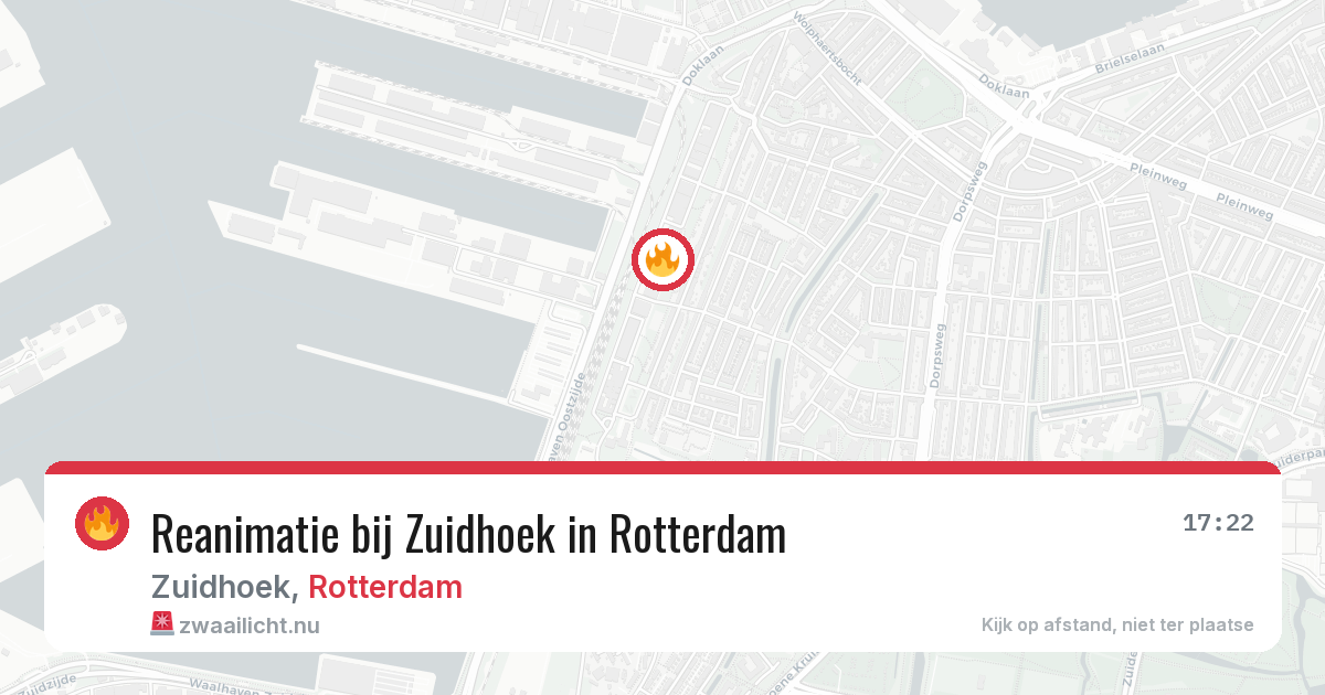 Reanimatie bij Zuidhoek in Rotterdam — 22 mrt 2026