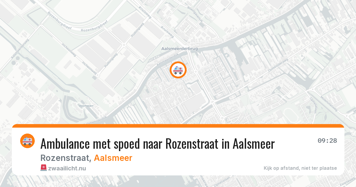 Ambulance met spoed naar Rozenstraat in Aalsmeer — 26 jul 2026