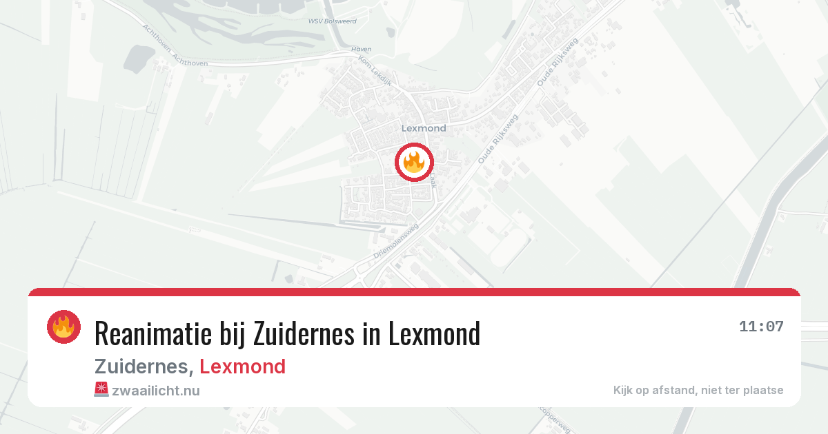 Reanimatie bij Zuidernes in Lexmond — 30 mrt 2026