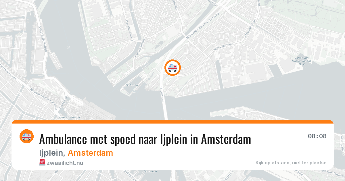 Ambulance met spoed naar Ijplein in Amsterdam — 19 jul 2026