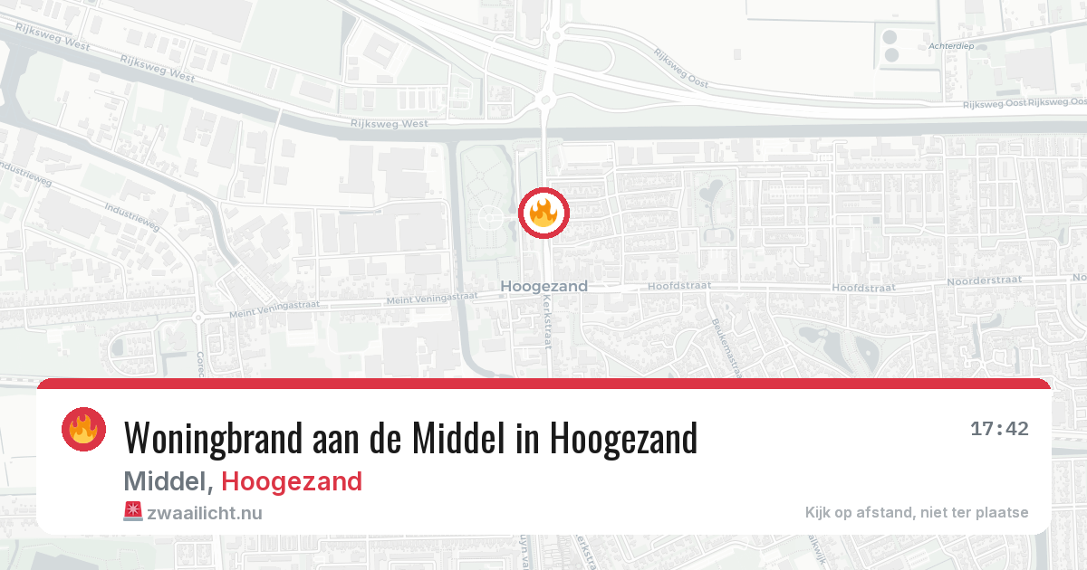 Woningbrand aan de Middel in Hoogezand — 29 mei 2026
