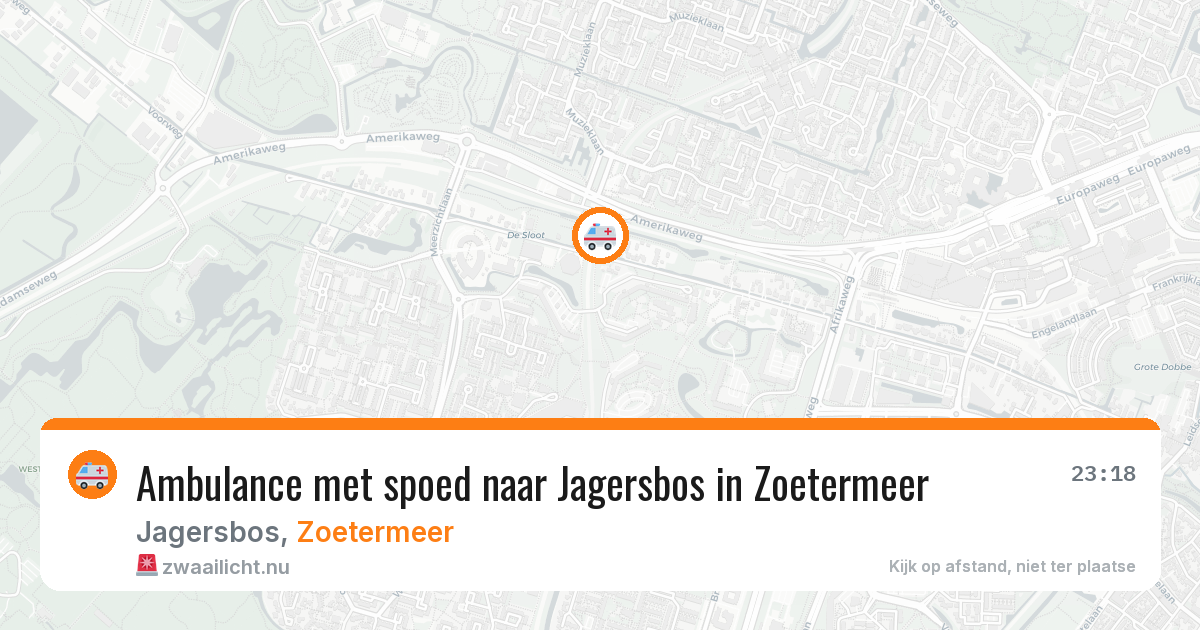 Ambulance met spoed naar Jagersbos in Zoetermeer — 12 jul 2026