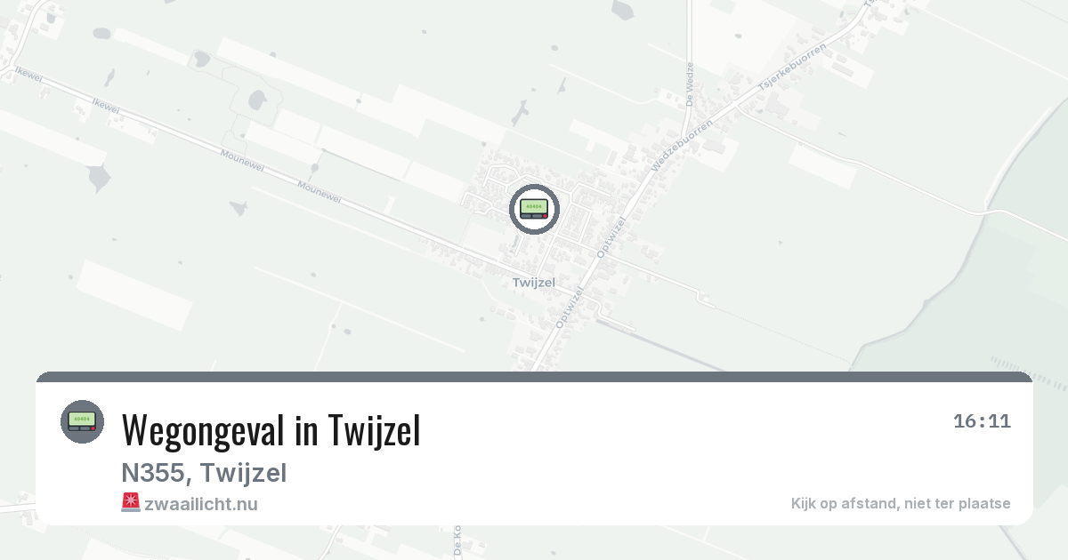 Wegongeval in Twijzel — 10 mrt 2026