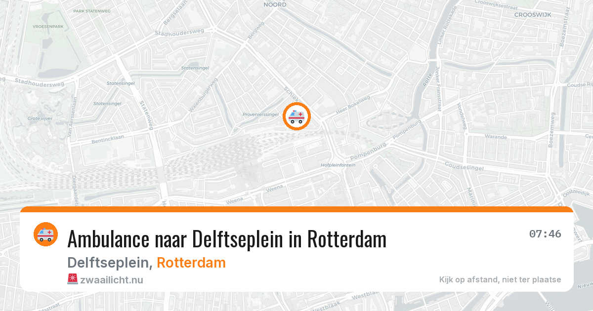 Ambulance naar Delftseplein in Rotterdam — 1 jun 2026