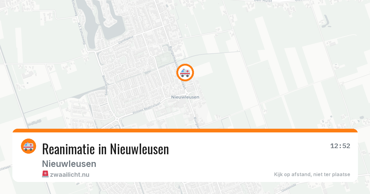 Reanimatie in Nieuwleusen — 18 jul 2026