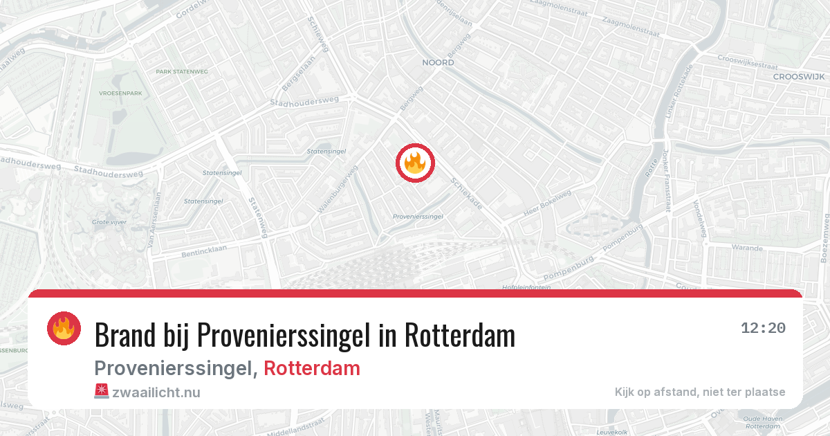 Brand bij Provenierssingel in Rotterdam — 21 mrt 2026