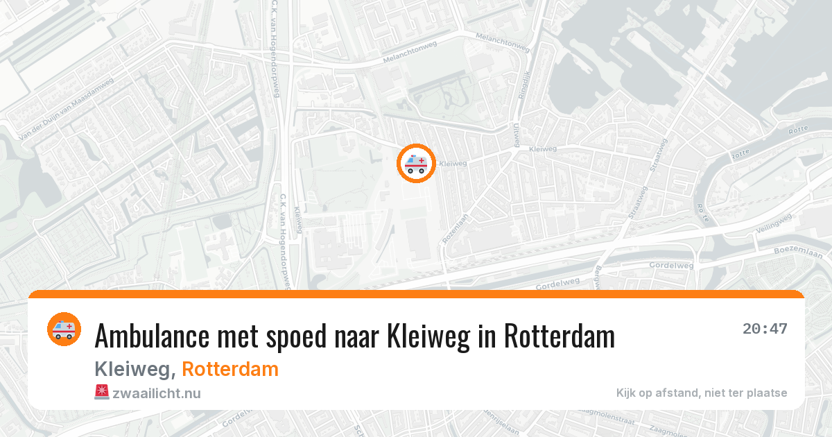 Ambulance met spoed naar Kleiweg in Rotterdam — 17 jul 2026