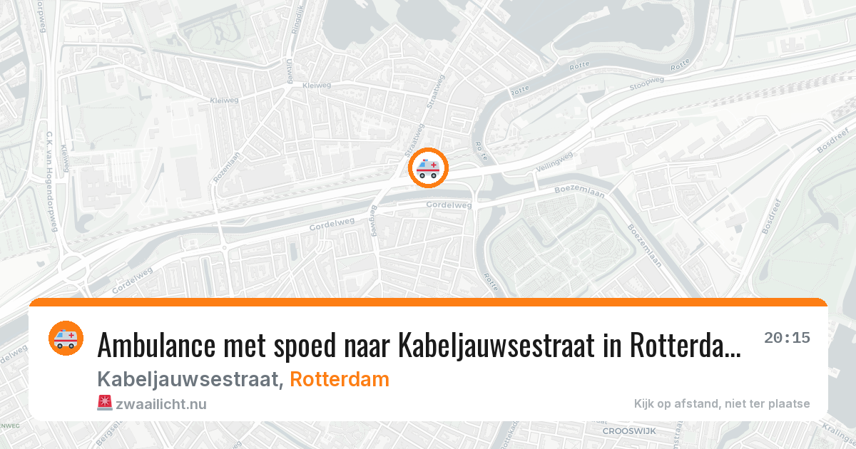 Ambulance met spoed naar Kabeljauwsestraat in Rotterdam — 27 mei 2026
